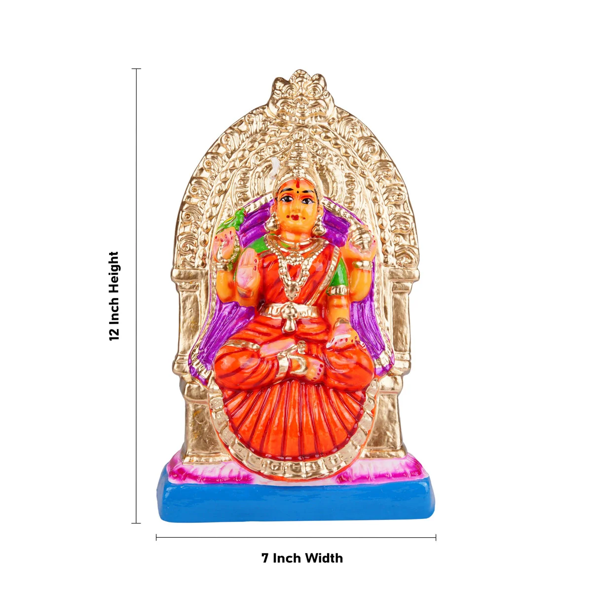 Sarada Devi Paper Mache Golu Bommai - 12 x 7 Inches | Navaratri Gombe/ Giri Golu Doll/ Navratri Decor - Image 5