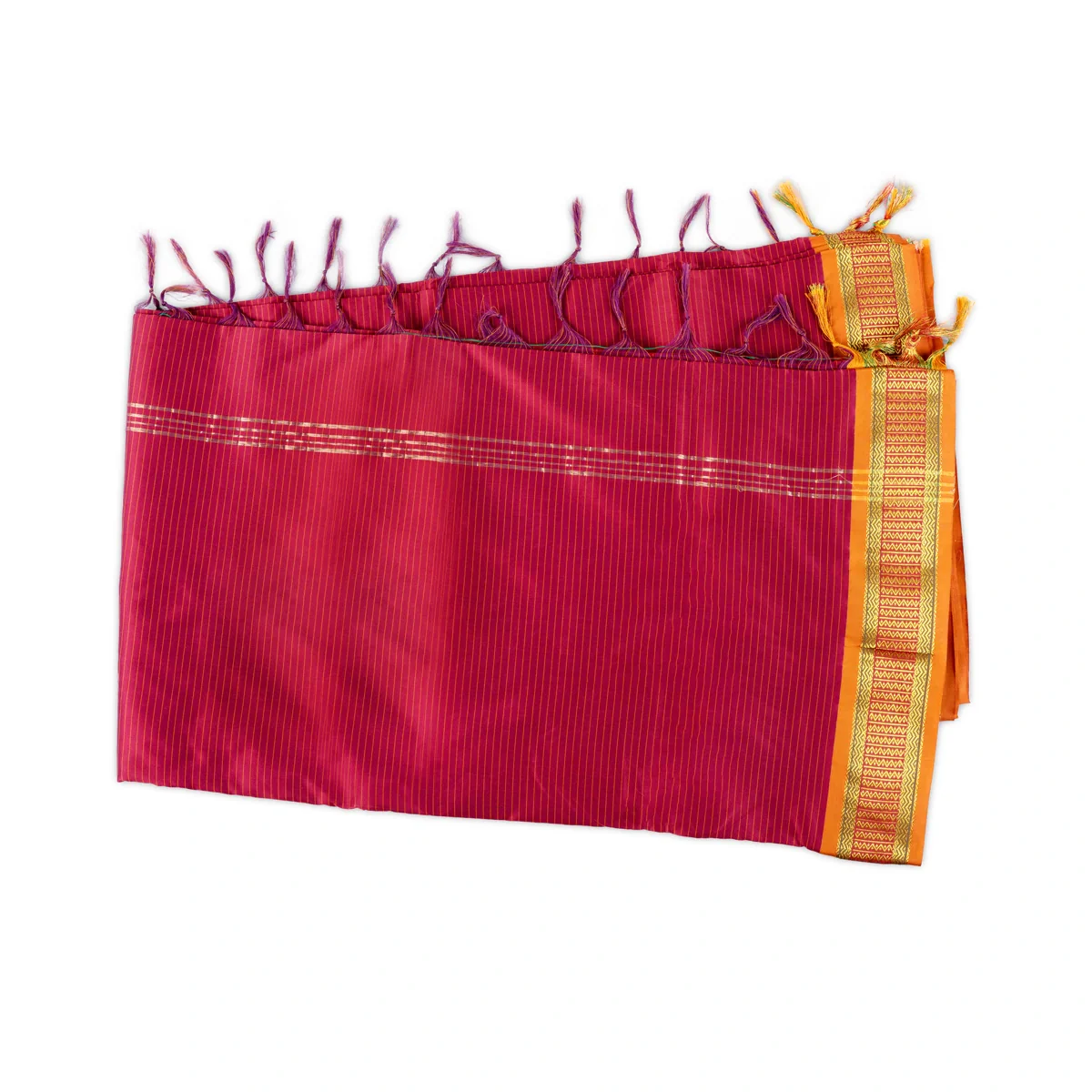 Saree - 9 Yards | Karishma Strips Silk Saree/ Jari Border Design Traditional Saree for Women - Image 3