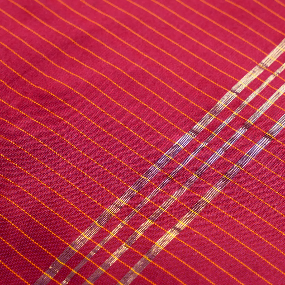 Saree - 9 Yards | Karishma Strips Silk Saree/ Jari Border Design Traditional Saree for Women - Image 4