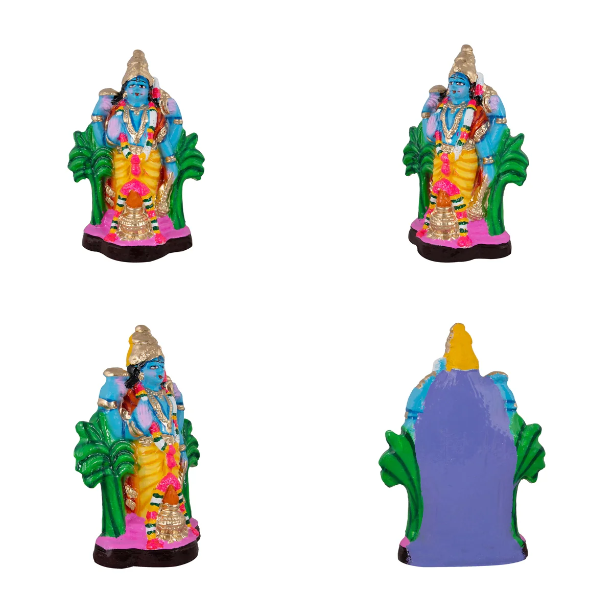 Sathyanarayana Pooja Clay Golu Bommai Set - 7 x 5 Inches | Giri Golu Doll/ Navaratri Golu Bomma/Gombe/Bommai - Image 4