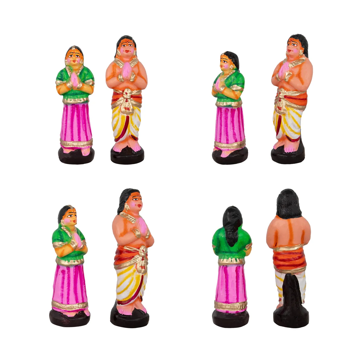 Sathyanarayana Pooja Clay Golu Bommai Set - 7 x 5 Inches | Giri Golu Doll/ Navaratri Golu Bomma/Gombe/Bommai - Image 5