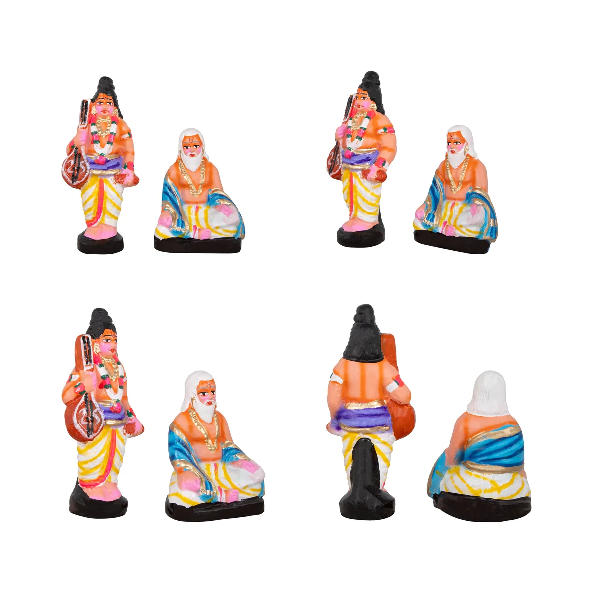 Sathyanarayana Pooja Clay Golu Bommai Set - 7 x 5 Inches | Giri Golu Doll/ Navaratri Golu Bomma/Gombe/Bommai - Image 6