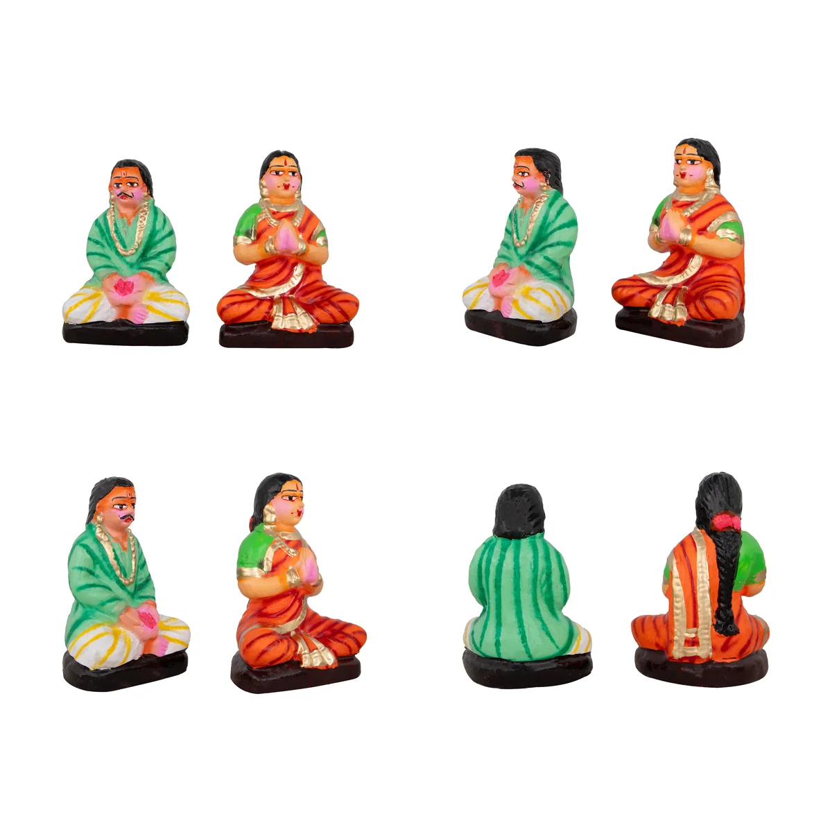 Sathyanarayana Pooja Clay Golu Bommai Set - 7 x 5 Inches | Giri Golu Doll/ Navaratri Golu Bomma/Gombe/Bommai - Image 7