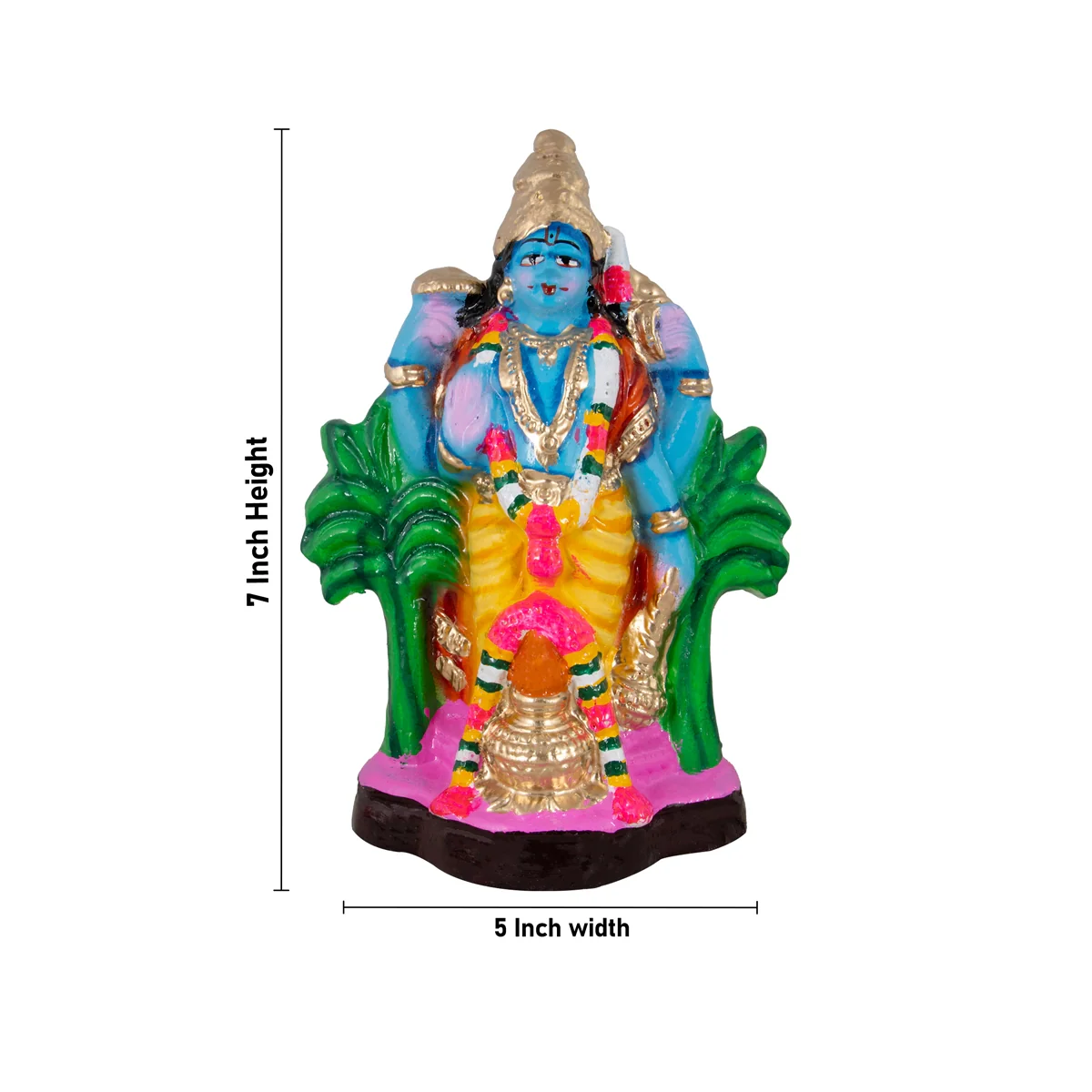 Sathyanarayana Pooja Clay Golu Bommai Set - 7 x 5 Inches | Giri Golu Doll/ Navaratri Golu Bomma/Gombe/Bommai - Image 8