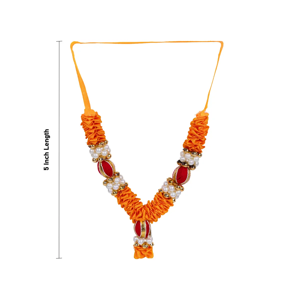 Satin Mala - 5 Inch | 6 Pcs / Artificial Flower Garland / Satin Mala For Deity Decor - Image 11