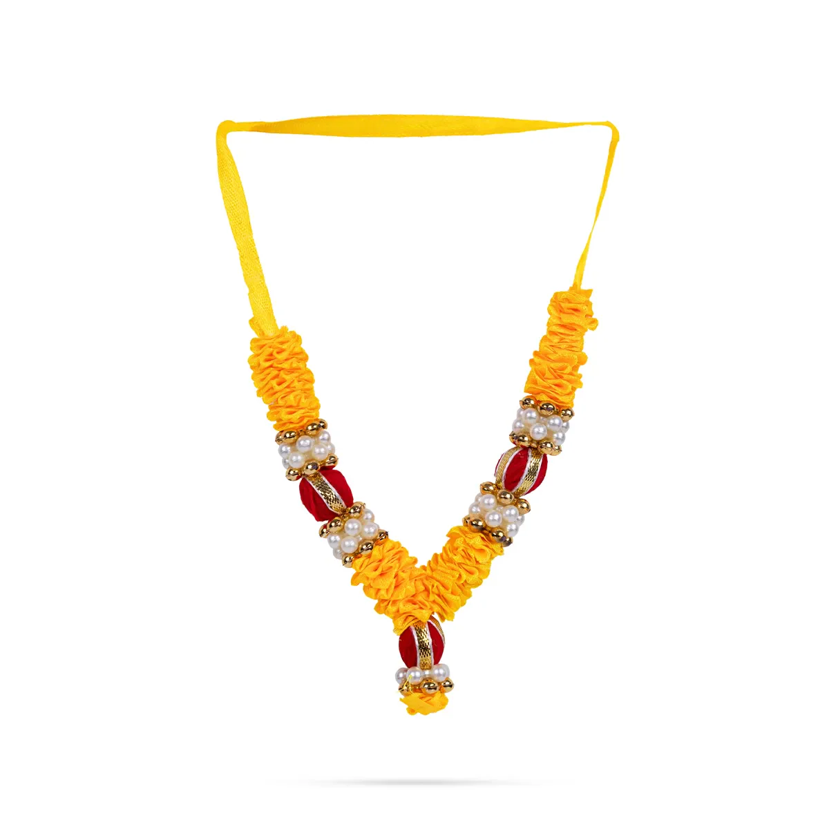 Satin Mala - 5 Inch | 6 Pcs / Artificial Flower Garland / Satin Mala For Deity Decor - Image 3