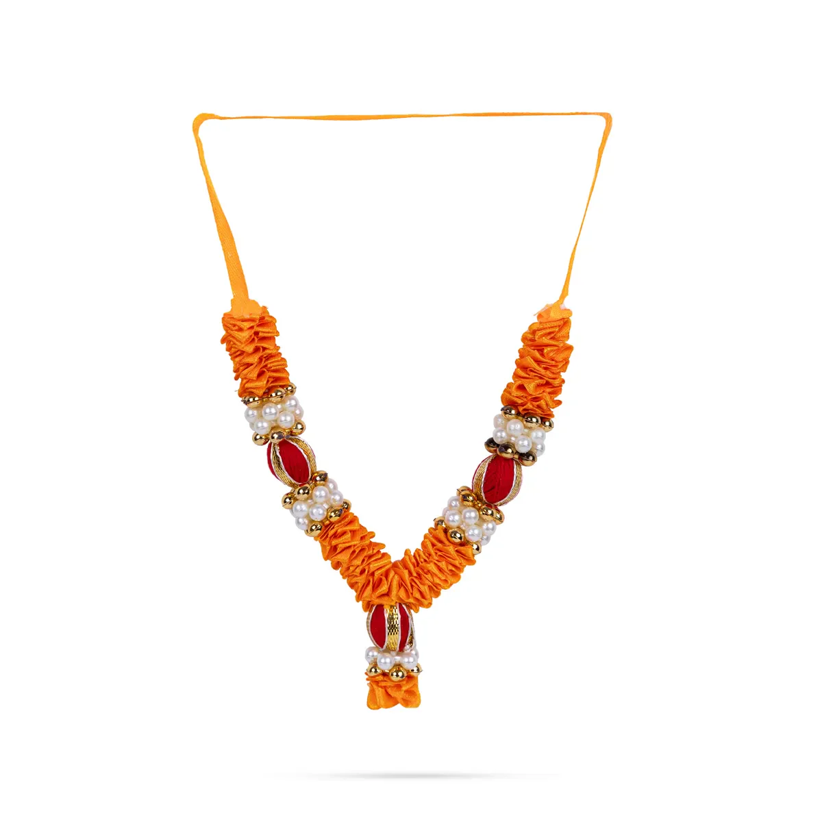 Satin Mala - 5 Inch | 6 Pcs / Artificial Flower Garland / Satin Mala For Deity Decor - Image 5