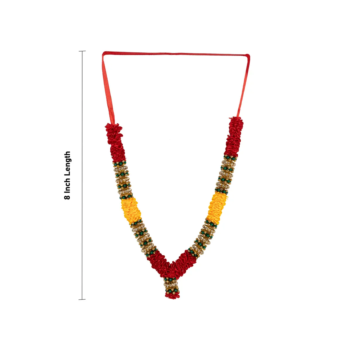 Satin Mala - 5 Inch | Artificial Flower Garland / Satin Mala For Deity Decor - Image 2
