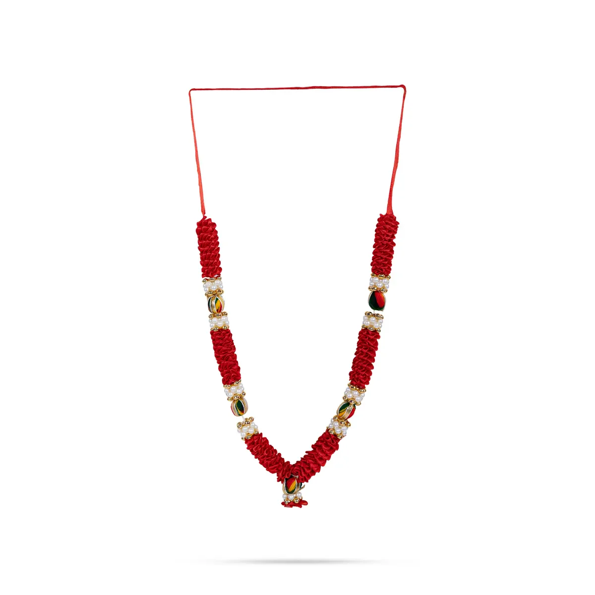 Satin Mala - 9 Inch | Artificial Flower Garland/ Satin Mala For God Decoration & Photo Frame