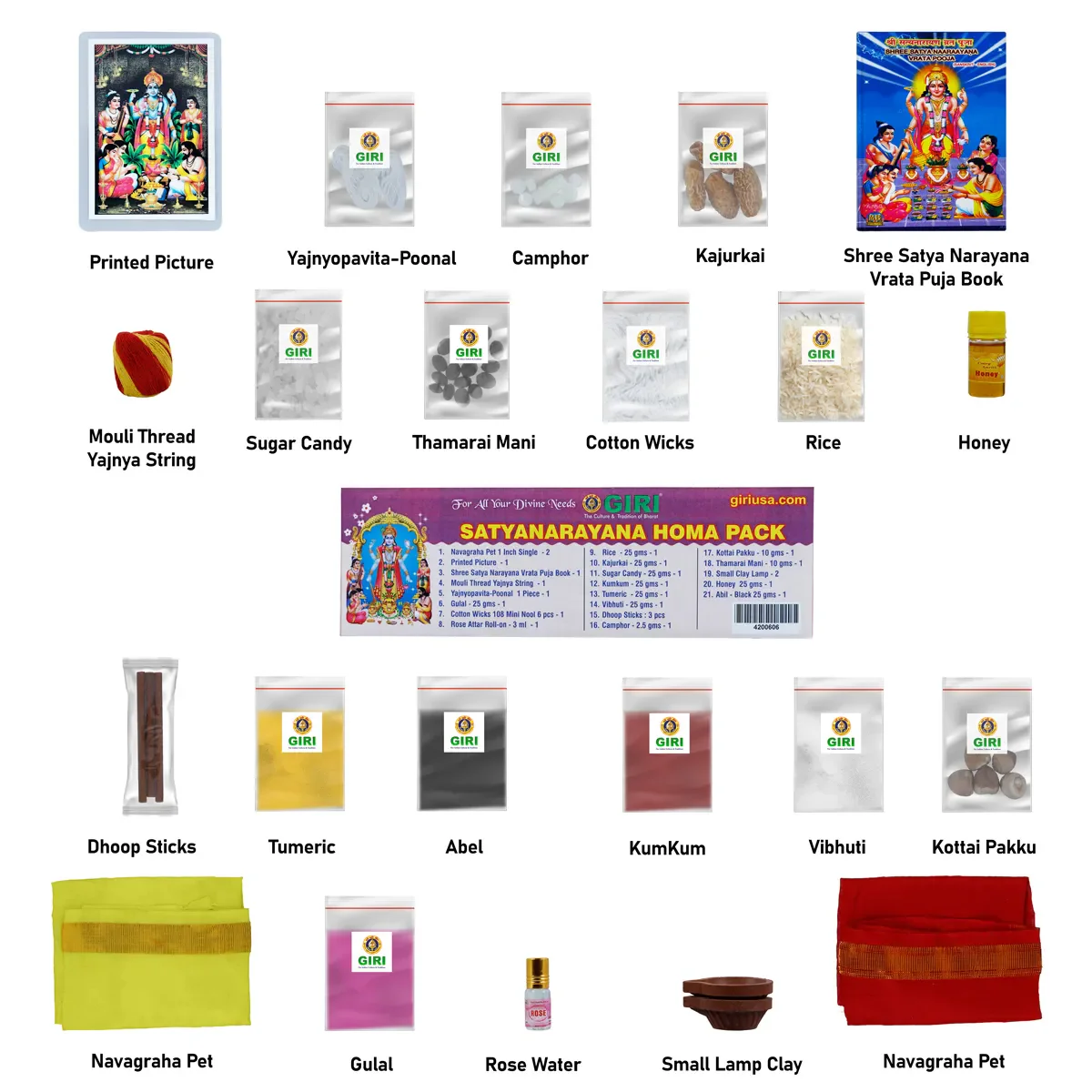Satyanarayan Puja Kit | Satyanarayan Pooja Items/ Pooja Samagri Set for Performing Traditional Satyanarayan Puja - Image 3