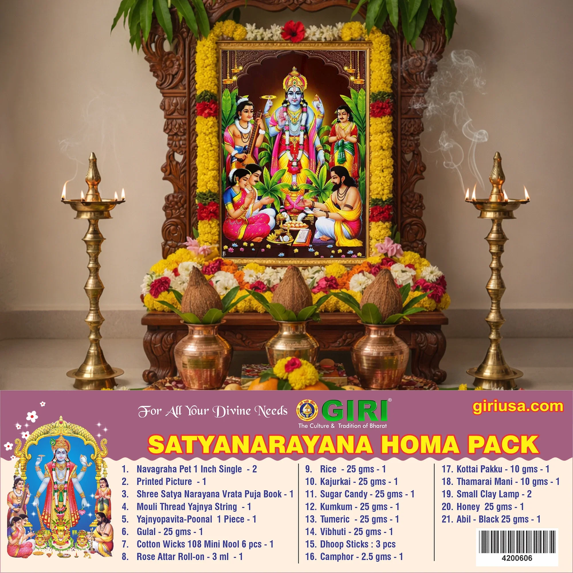 Satyanarayan Puja Kit | Satyanarayan Pooja Items/ Pooja Samagri Set for Performing Traditional Satyanarayan Puja - Image 4