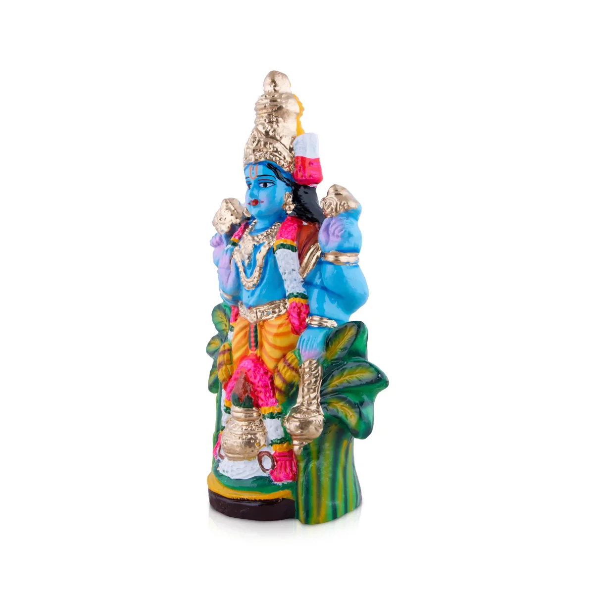 Satyanarayana Swamy Clay Golu Bommai - 13 x 7.5 Inches | Giri Golu Doll/ Navaratri Golu Bomma/Gombe/Bommai - Image 3