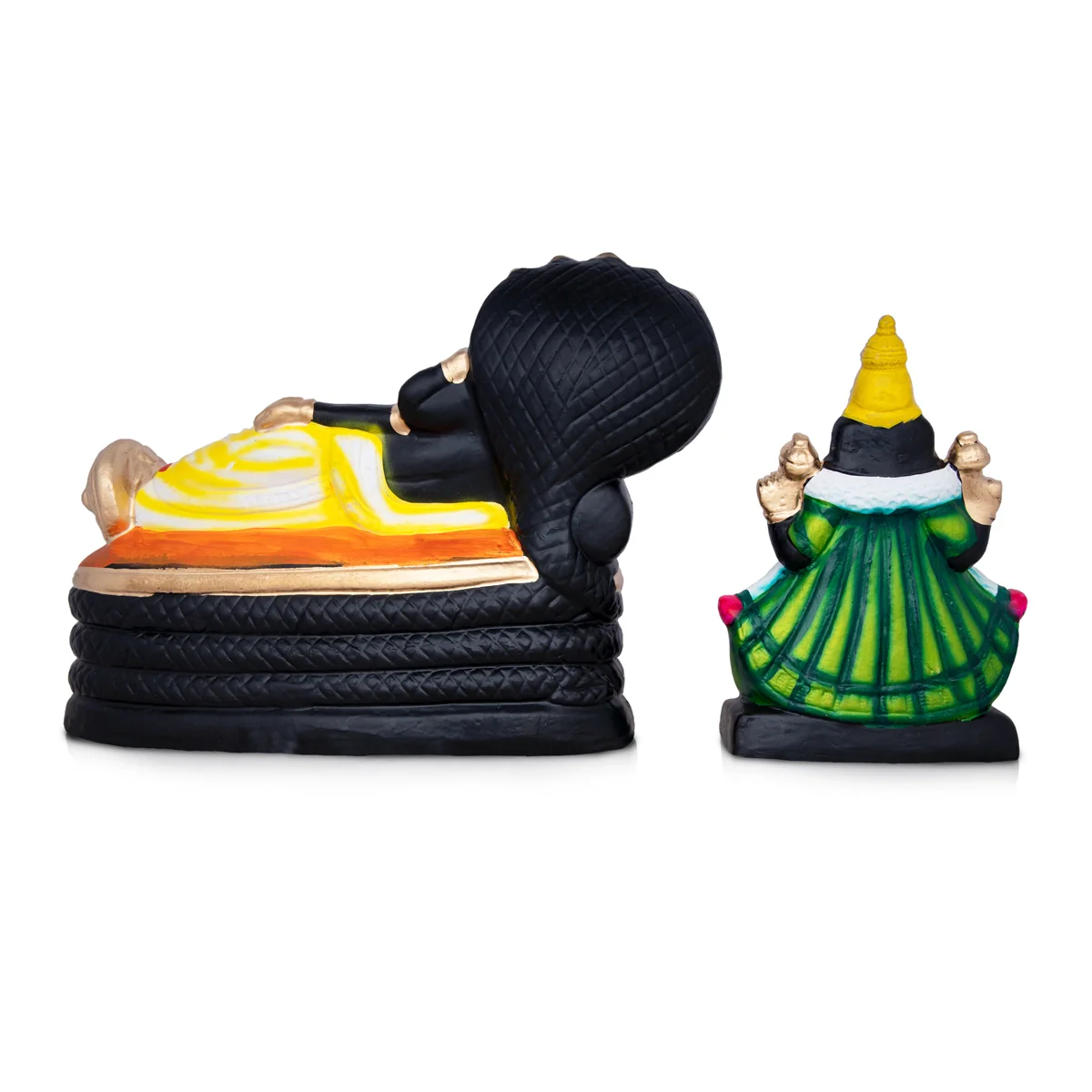Sayana Narasimhar Clay Golu Bommai Pair - 10 x 13 Inches | Giri Golu Doll/ Navaratri Golu Bomma/ Bommai/ Gombe - Image 5