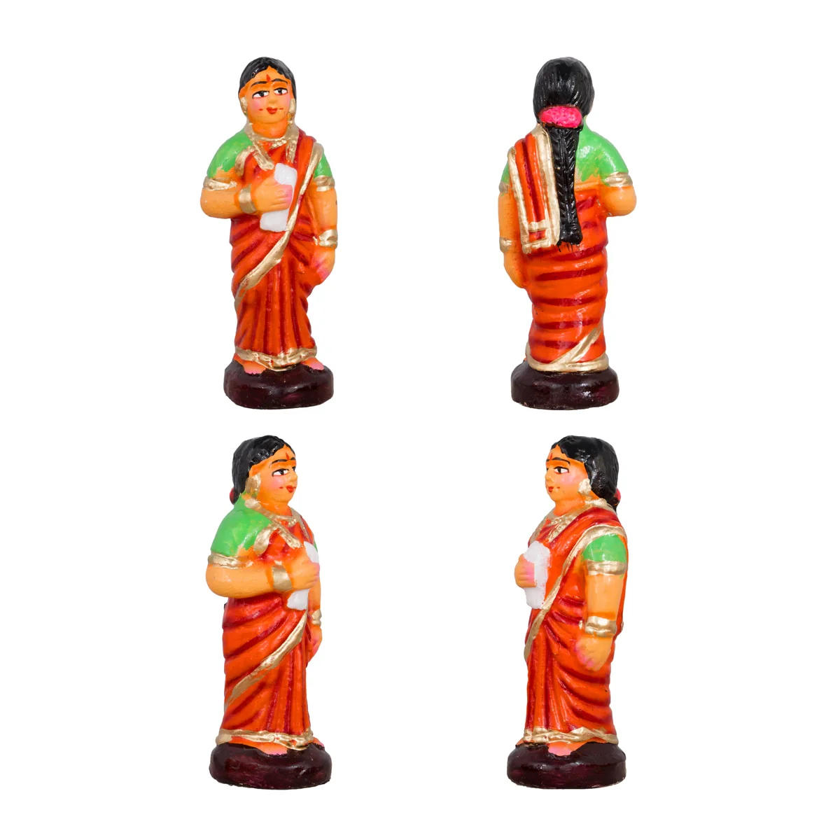 School Clay Golu Bommai Set - 5 x 2.5 Inches | Giri Golu Doll/ Navaratri Golu Bomma/Gombe/Bommai - Image 8