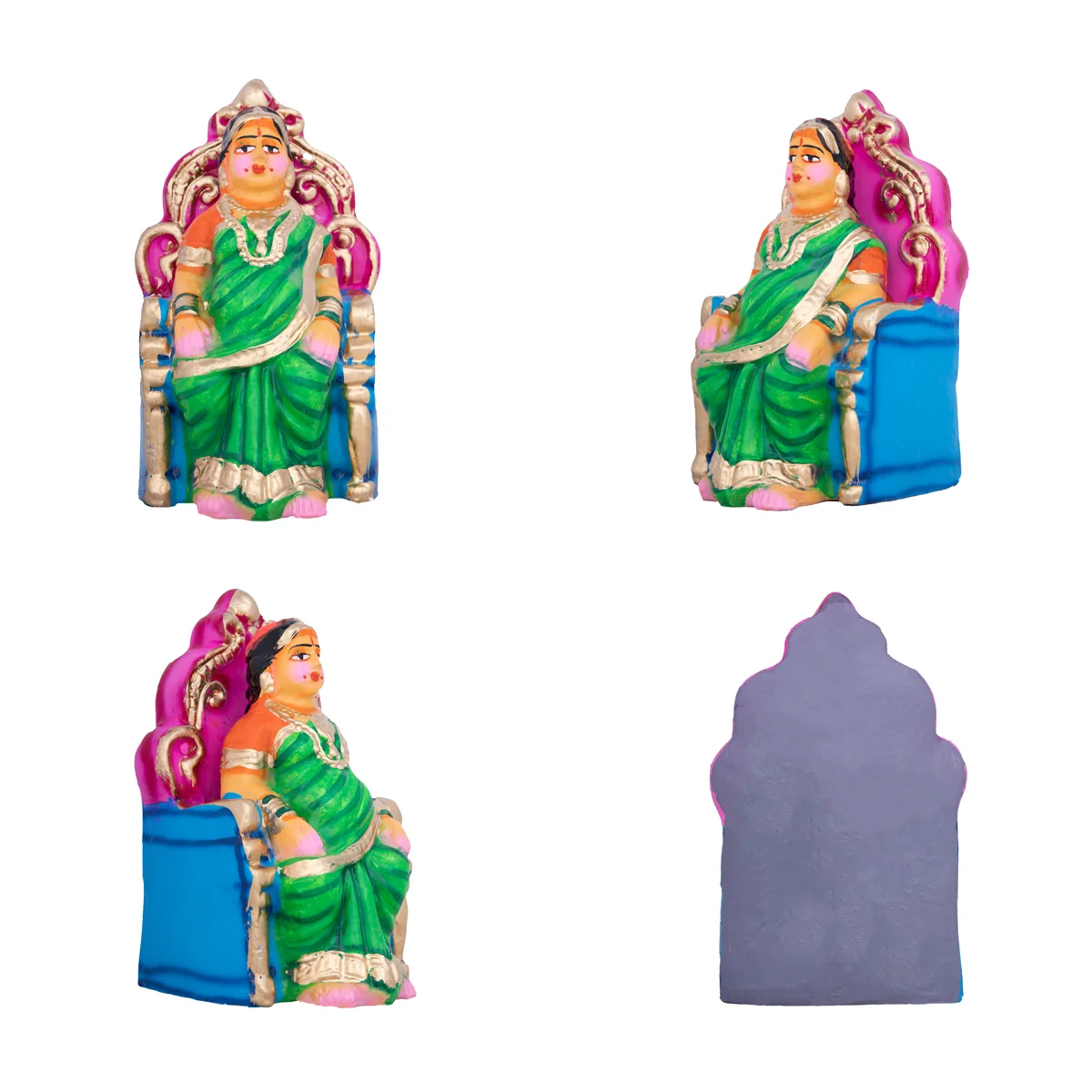 Seemantham Clay Golu Bommai Set - 7 x 3 Inches | Giri Golu Doll/ Navaratri Golu Bomma/Gombe/Bommai - Image 6