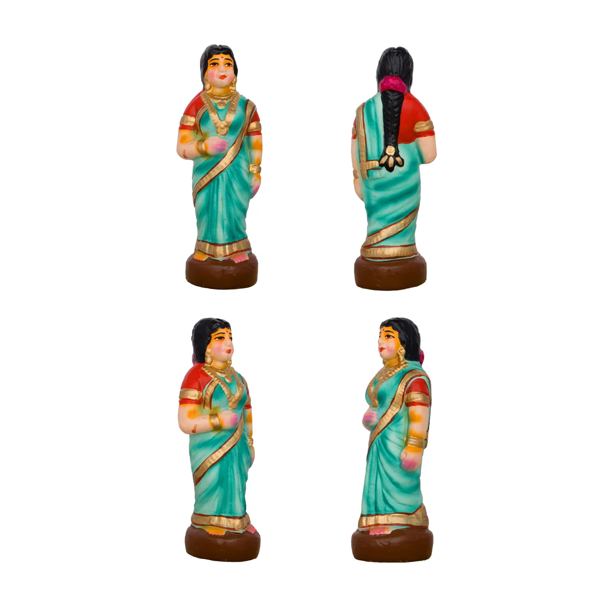 Seemantham Clay Golu Bommai Set - 9 x 5 Inches | Giri Golu Doll/ Navaratri Golu Bomma/Gombe/Bommai - Image 11