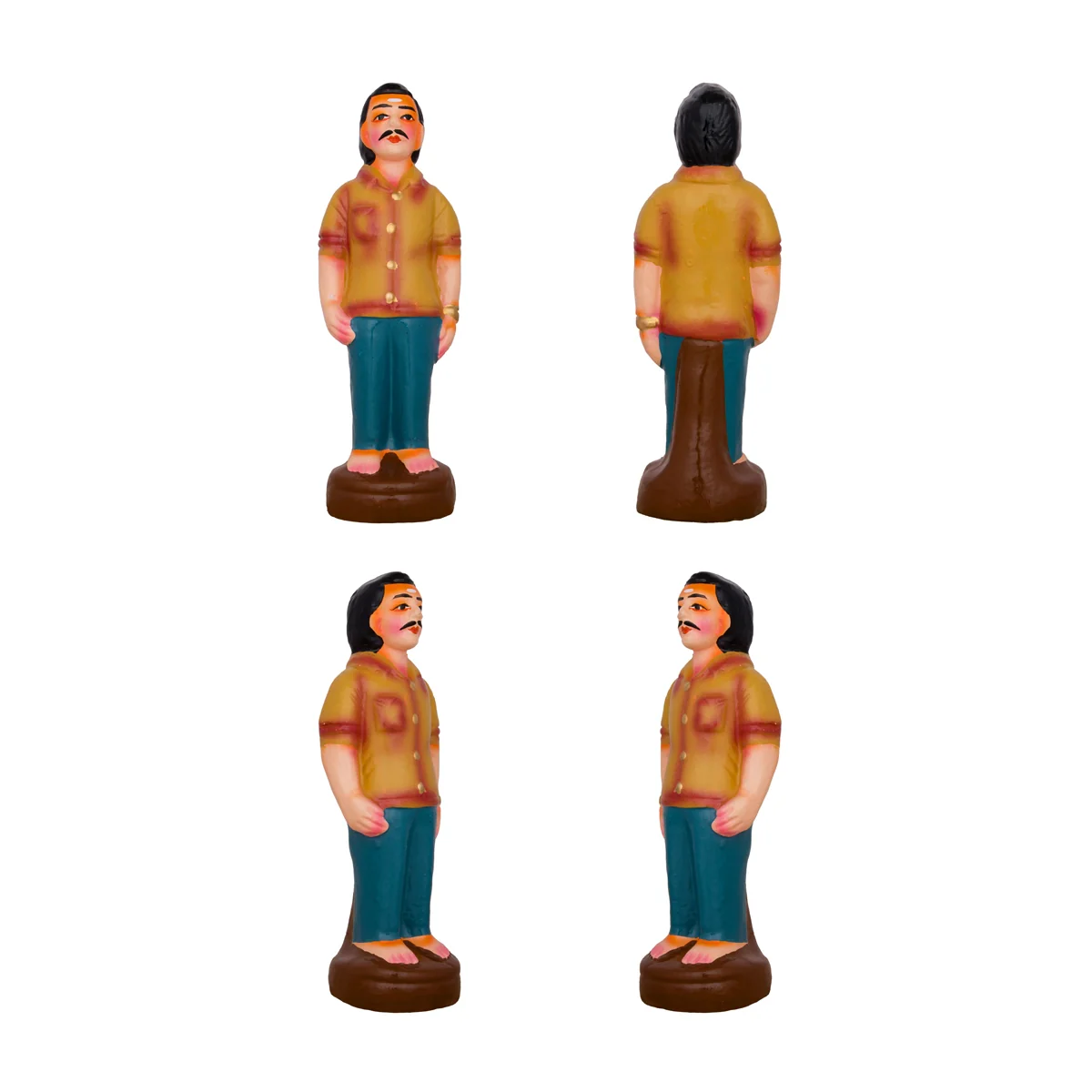 Seemantham Clay Golu Bommai Set - 9 x 5 Inches | Giri Golu Doll/ Navaratri Golu Bomma/Gombe/Bommai - Image 13