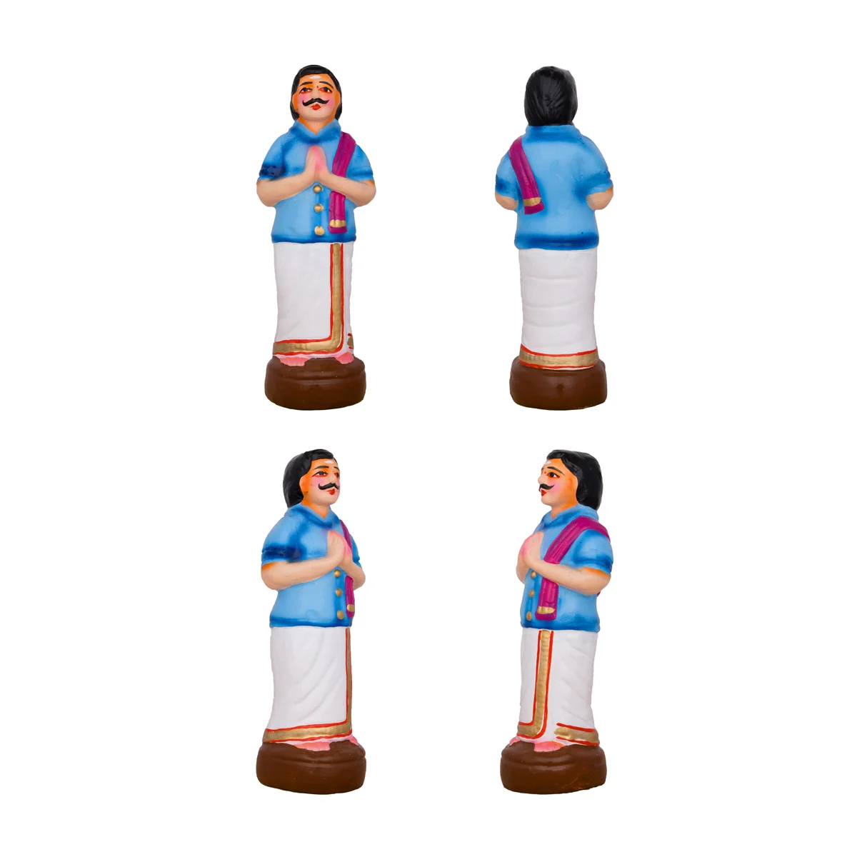 Seemantham Clay Golu Bommai Set - 9 x 5 Inches | Giri Golu Doll/ Navaratri Golu Bomma/Gombe/Bommai - Image 14