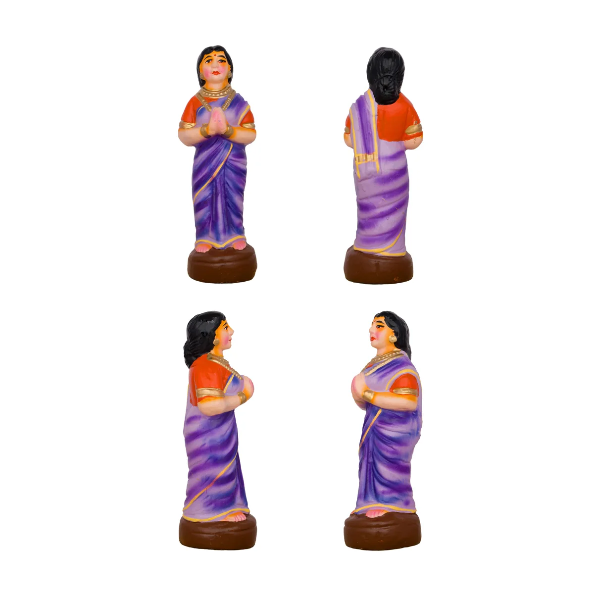 Seemantham Clay Golu Bommai Set - 9 x 5 Inches | Giri Golu Doll/ Navaratri Golu Bomma/Gombe/Bommai - Image 15