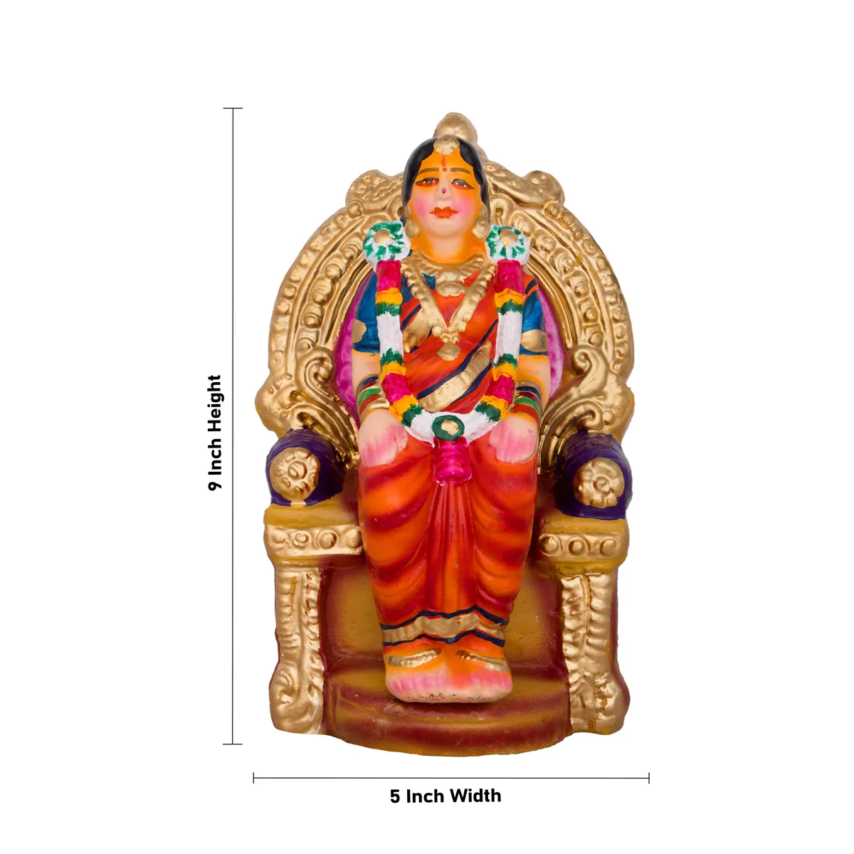 Seemantham Clay Golu Bommai Set - 9 x 5 Inches | Giri Golu Doll/ Navaratri Golu Bomma/Gombe/Bommai - Image 8
