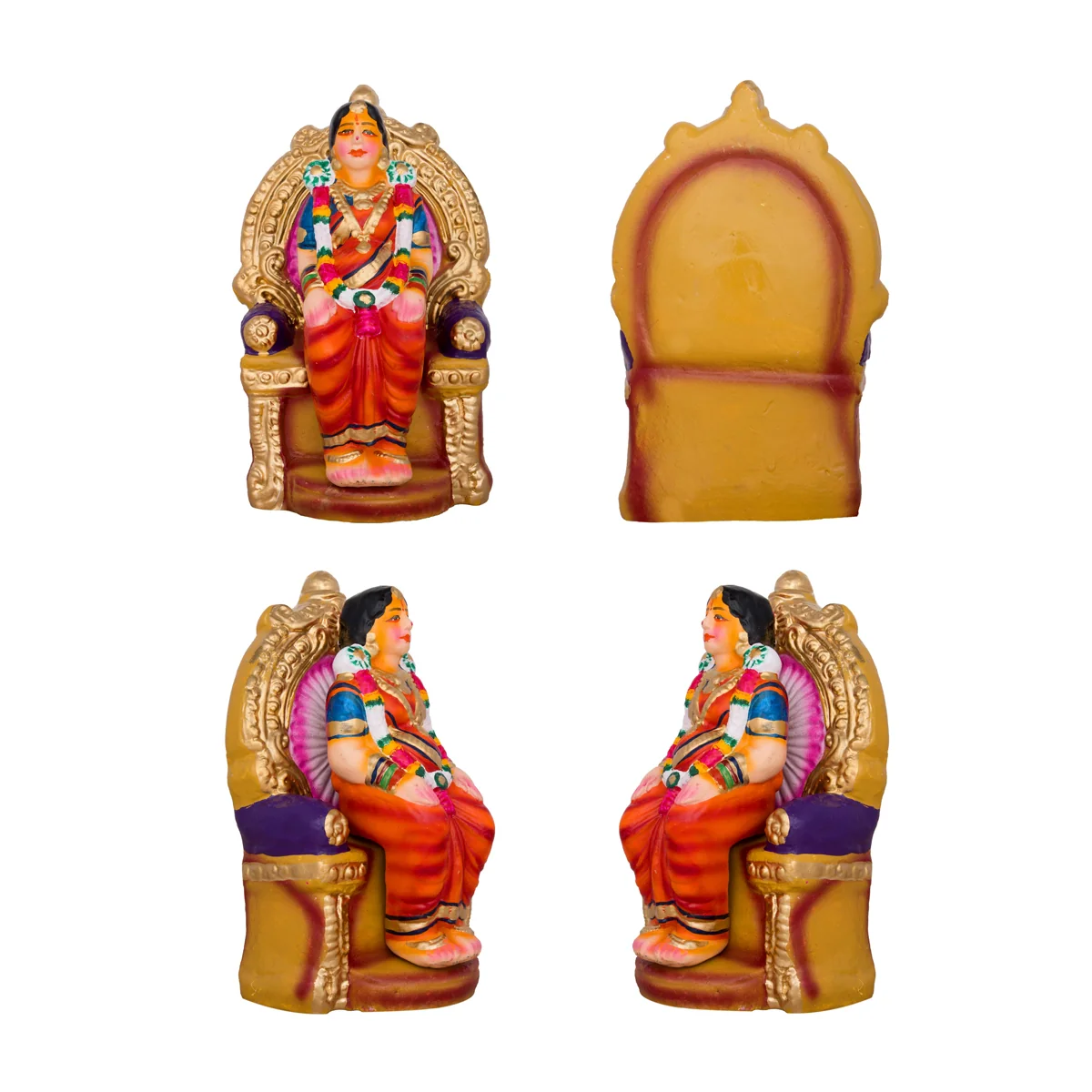 Seemantham Clay Golu Bommai Set - 9 x 5 Inches | Giri Golu Doll/ Navaratri Golu Bomma/Gombe/Bommai - Image 9