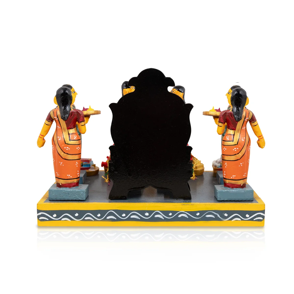 Seemantham Kondapalli Bommalu - 7 X 9.5 Inches | Kolu Bommai/ Golu Doll/ Wood Sculpture For Home Decor - Image 4
