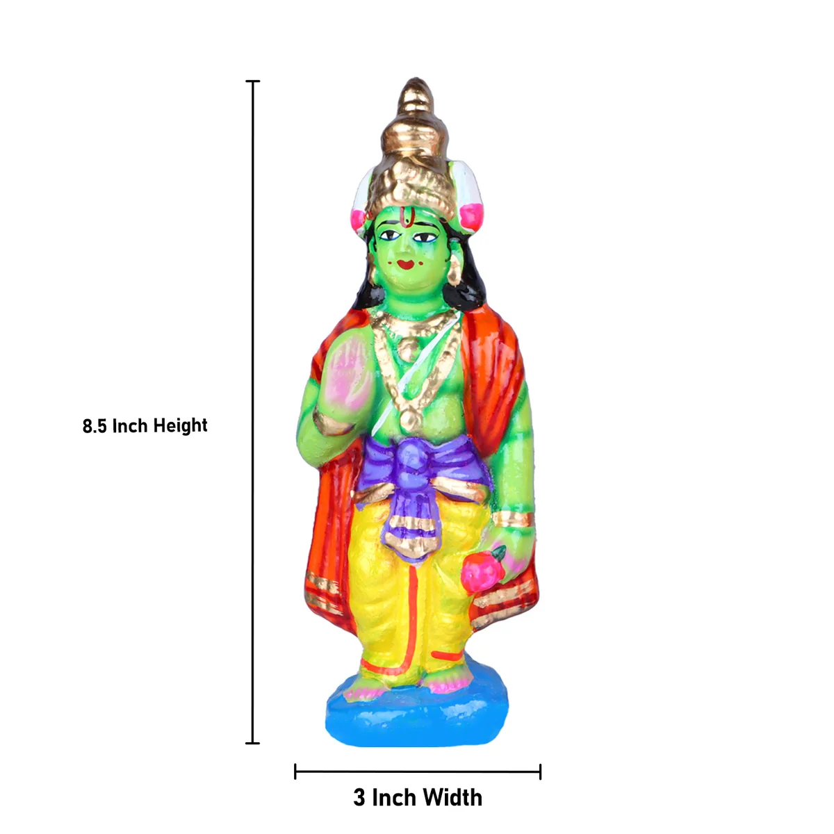 Seetha Kalyanam Clay Golu Bommai Set - 8.5 x 3 Inches | Giri Golu Doll/ Navaratri Golu Bomma/Gombe/Bommai - Image 7