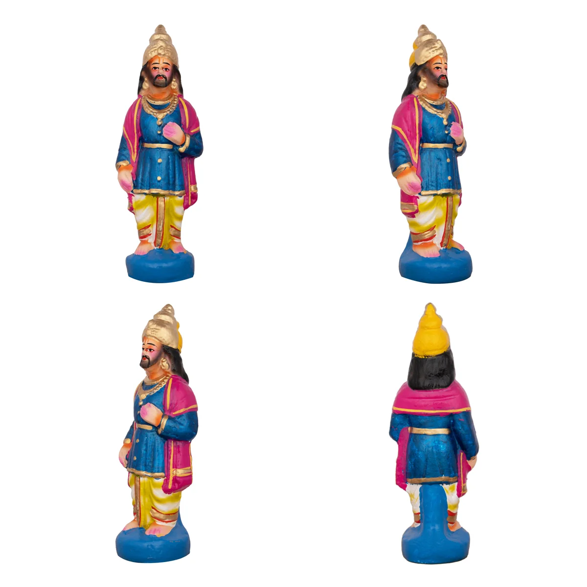 Seetha Kalyanam Clay Golu Bommai Set - 9 x 3 Inches | Giri Golu Doll/ Navaratri Golu Bomma/Gombe/Bommai - Image 10