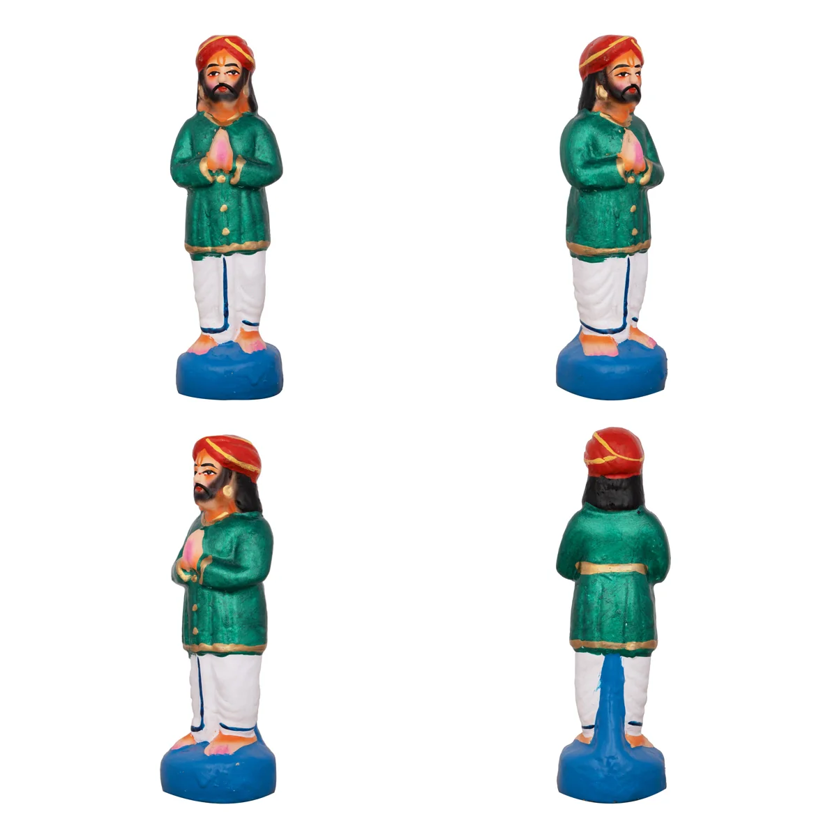 Seetha Kalyanam Clay Golu Bommai Set - 9 x 3 Inches | Giri Golu Doll/ Navaratri Golu Bomma/Gombe/Bommai - Image 12
