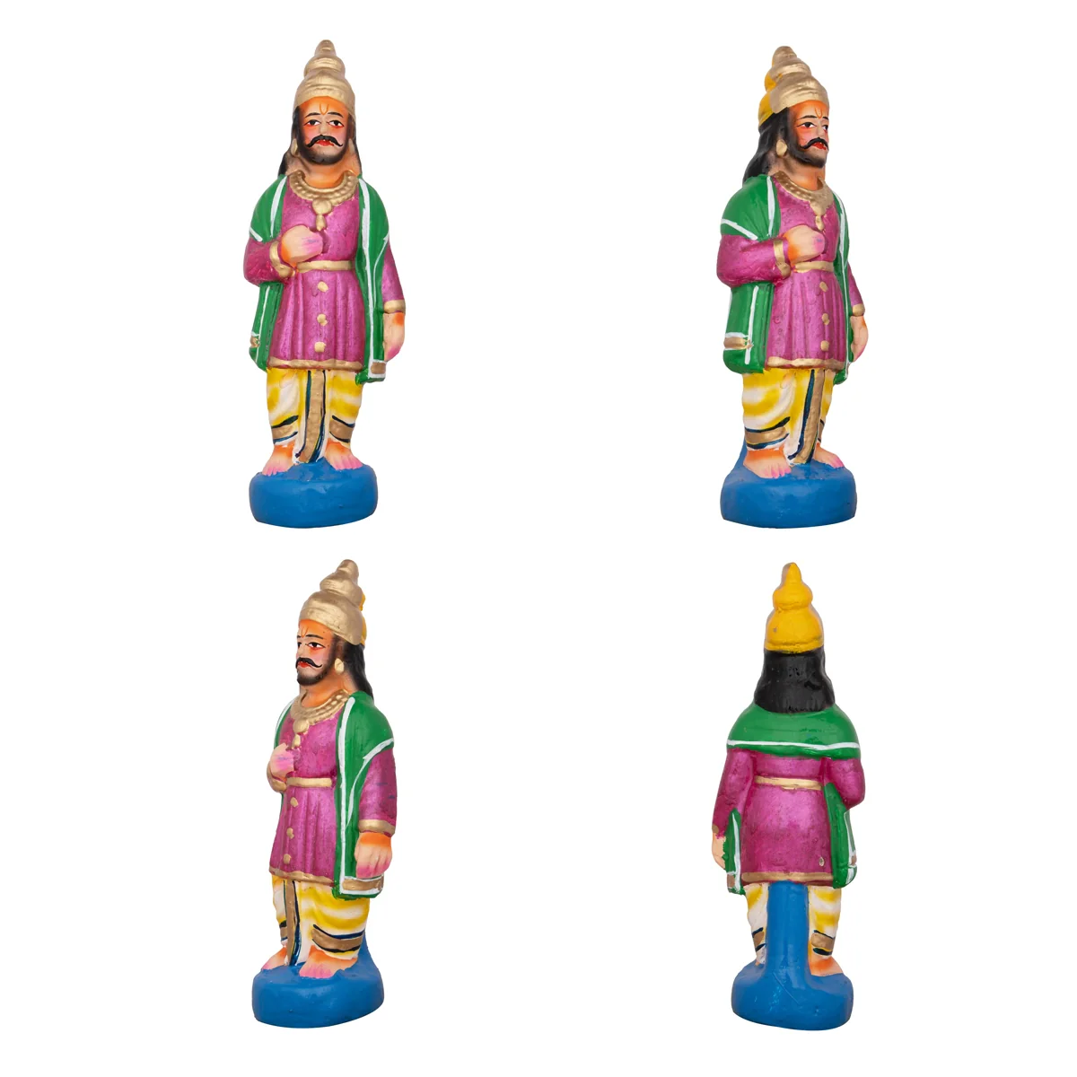 Seetha Kalyanam Clay Golu Bommai Set - 9 x 3 Inches | Giri Golu Doll/ Navaratri Golu Bomma/Gombe/Bommai - Image 3