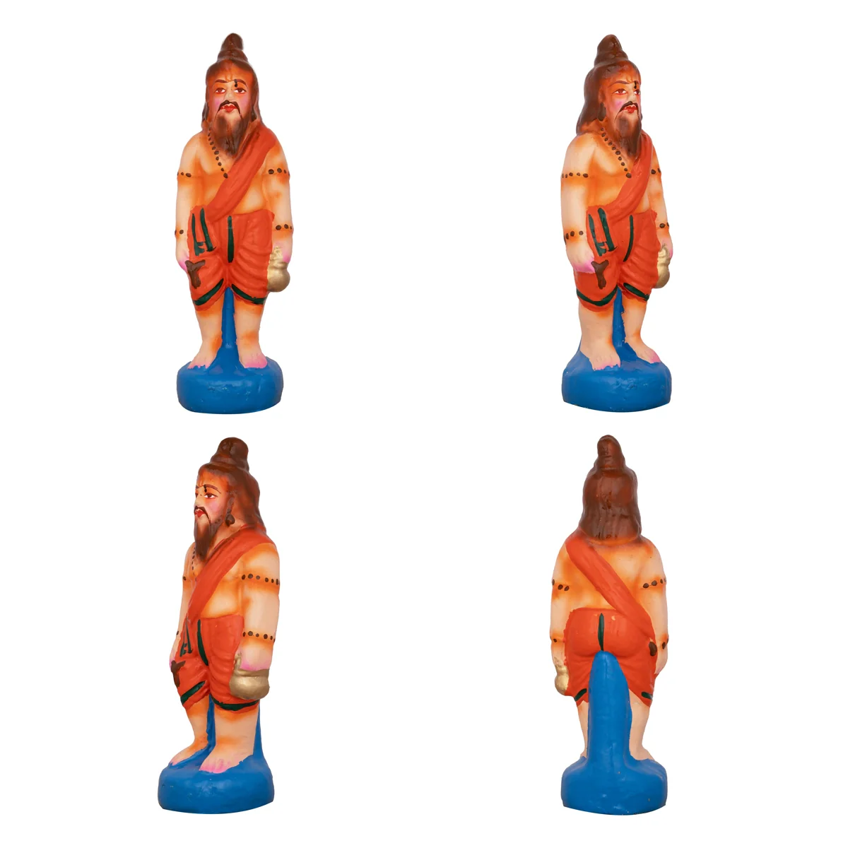 Seetha Kalyanam Clay Golu Bommai Set - 9 x 3 Inches | Giri Golu Doll/ Navaratri Golu Bomma/Gombe/Bommai - Image 4