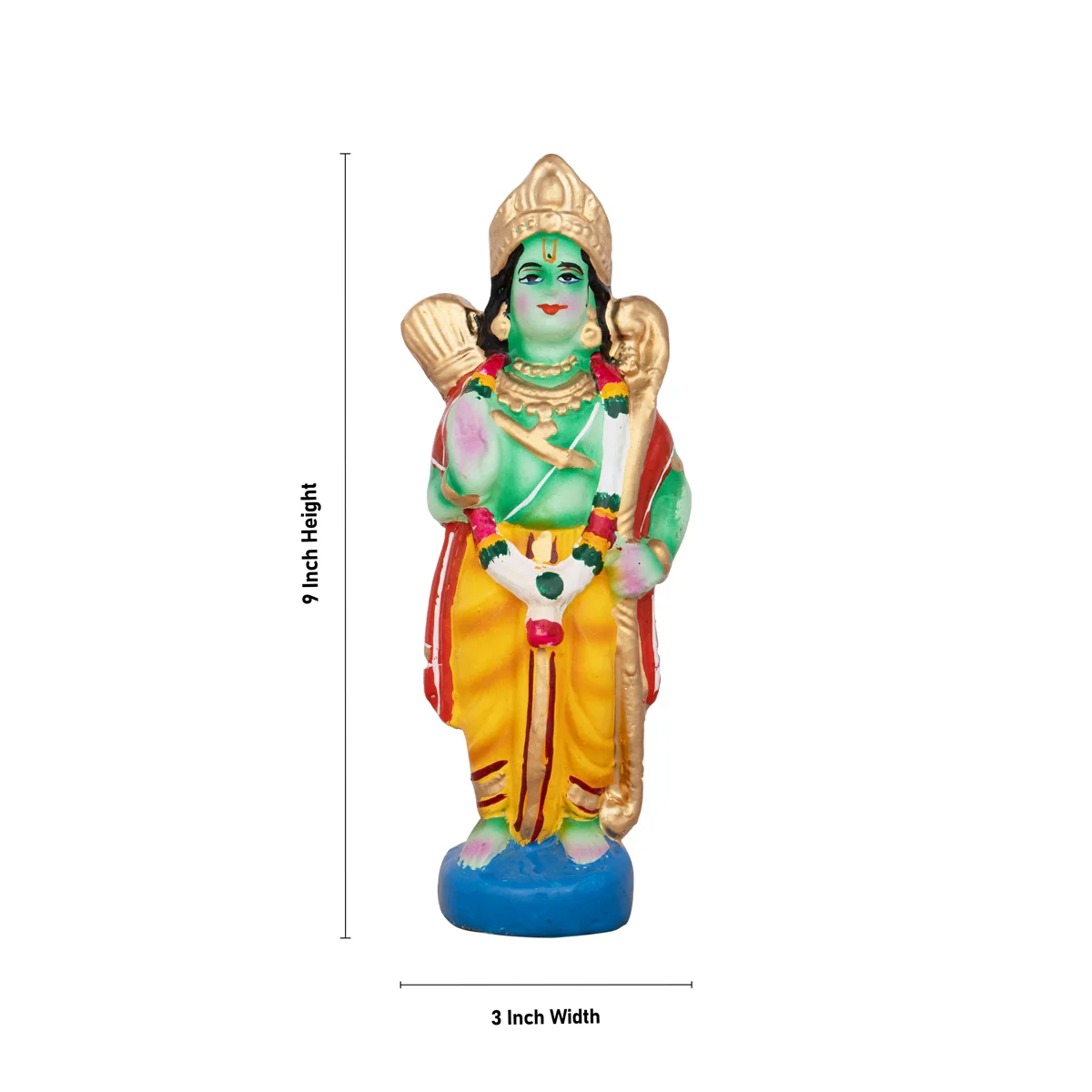 Seetha Kalyanam Clay Golu Bommai Set - 9 x 3 Inches | Giri Golu Doll/ Navaratri Golu Bomma/Gombe/Bommai - Image 5