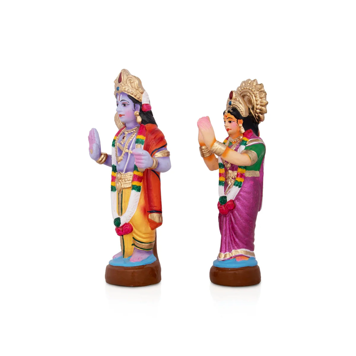 Seetha Swayamvaram Clay Golu Bommai Set - 8.5 x 6 Inches | Giri Golu Doll/ Navaratri Golu Bomma/Gombe/Bommai - Image 10