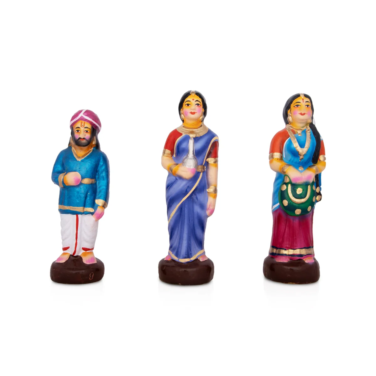 Seetha Swayamvaram Clay Golu Bommai Set - 8.5 x 6 Inches | Giri Golu Doll/ Navaratri Golu Bomma/Gombe/Bommai - Image 12