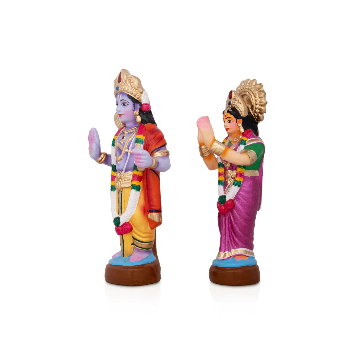 Seetha Swayamvaram Clay Golu Bommai Set - 8.5 x 6 Inches | Giri Golu Doll/ Navaratri Golu Bomma/Gombe/Bommai - Image 13