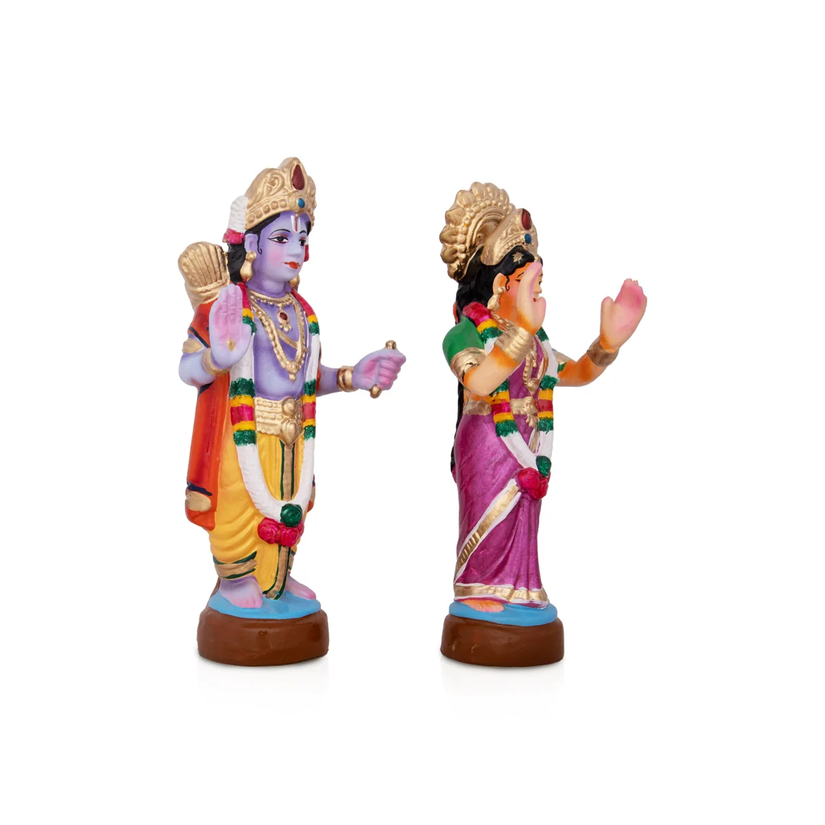 Seetha Swayamvaram Clay Golu Bommai Set - 8.5 x 6 Inches | Giri Golu Doll/ Navaratri Golu Bomma/Gombe/Bommai - Image 17