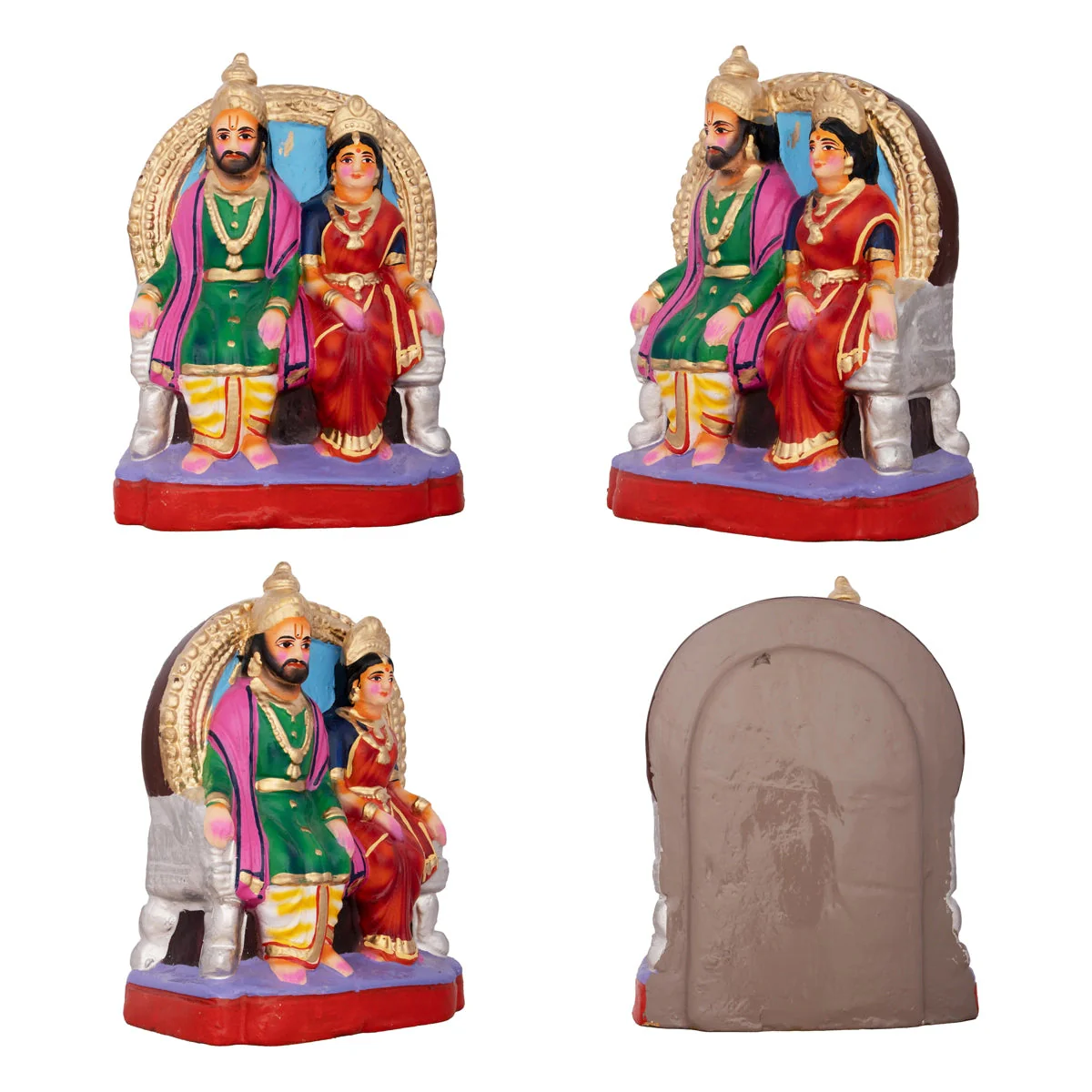 Seetha Swayamvaram Clay Golu Bommai Set - 8.5 x 6 Inches | Giri Golu Doll/ Navaratri Golu Bomma/Gombe/Bommai - Image 2