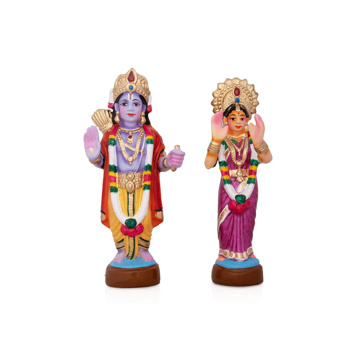 Seetha Swayamvaram Clay Golu Bommai Set - 8.5 x 6 Inches | Giri Golu Doll/ Navaratri Golu Bomma/Gombe/Bommai - Image 21