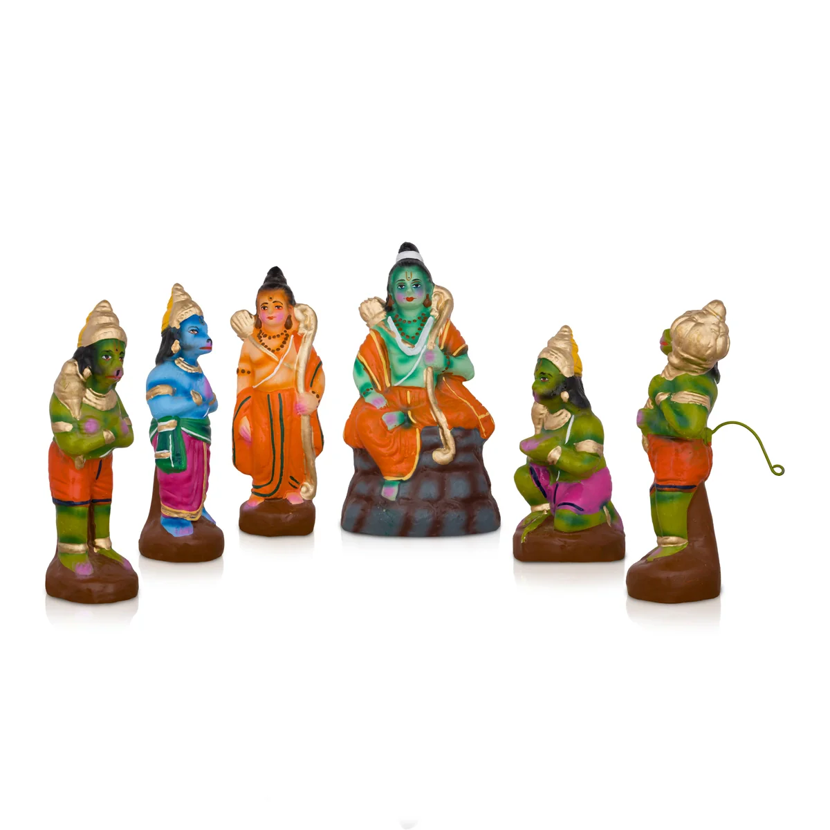 Seethaiyai Kanden Clay Golu Bommai Set - 7 x 4 Inches | Giri Golu Doll/ Navaratri Golu Bomma/Gombe/Bommai - Image 5