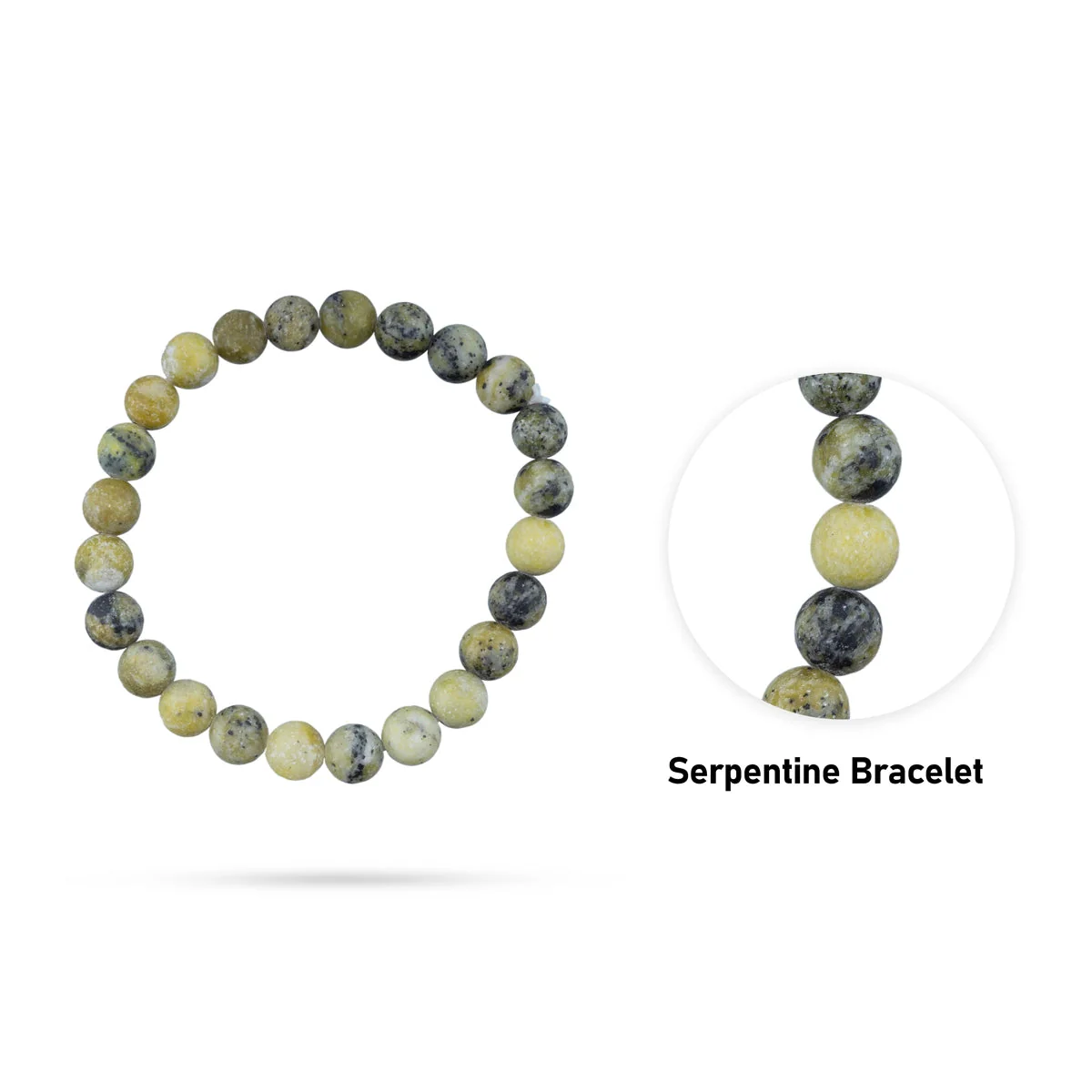 Serpentine Bracelet - 2.5 Inches | Serpentine Stone Bracelet/ Serpentine Gemstone Bracelet for Kundalini Energy - Image 2