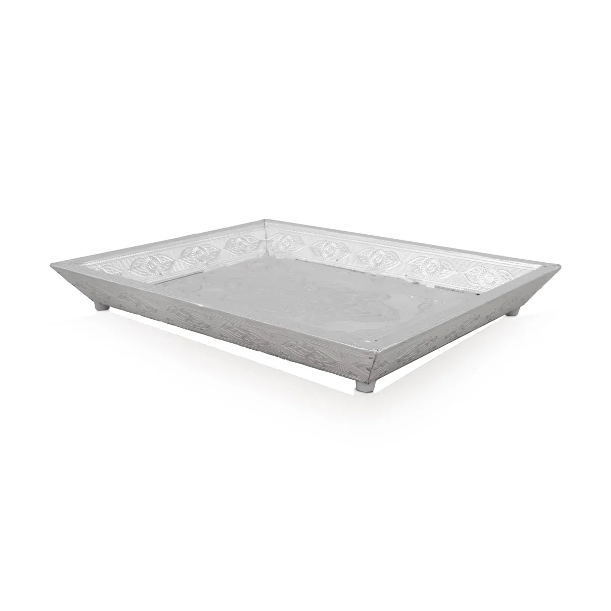 Serving Tray | Silver Polish Tray/ Pooja Tray for Home - Image 2
