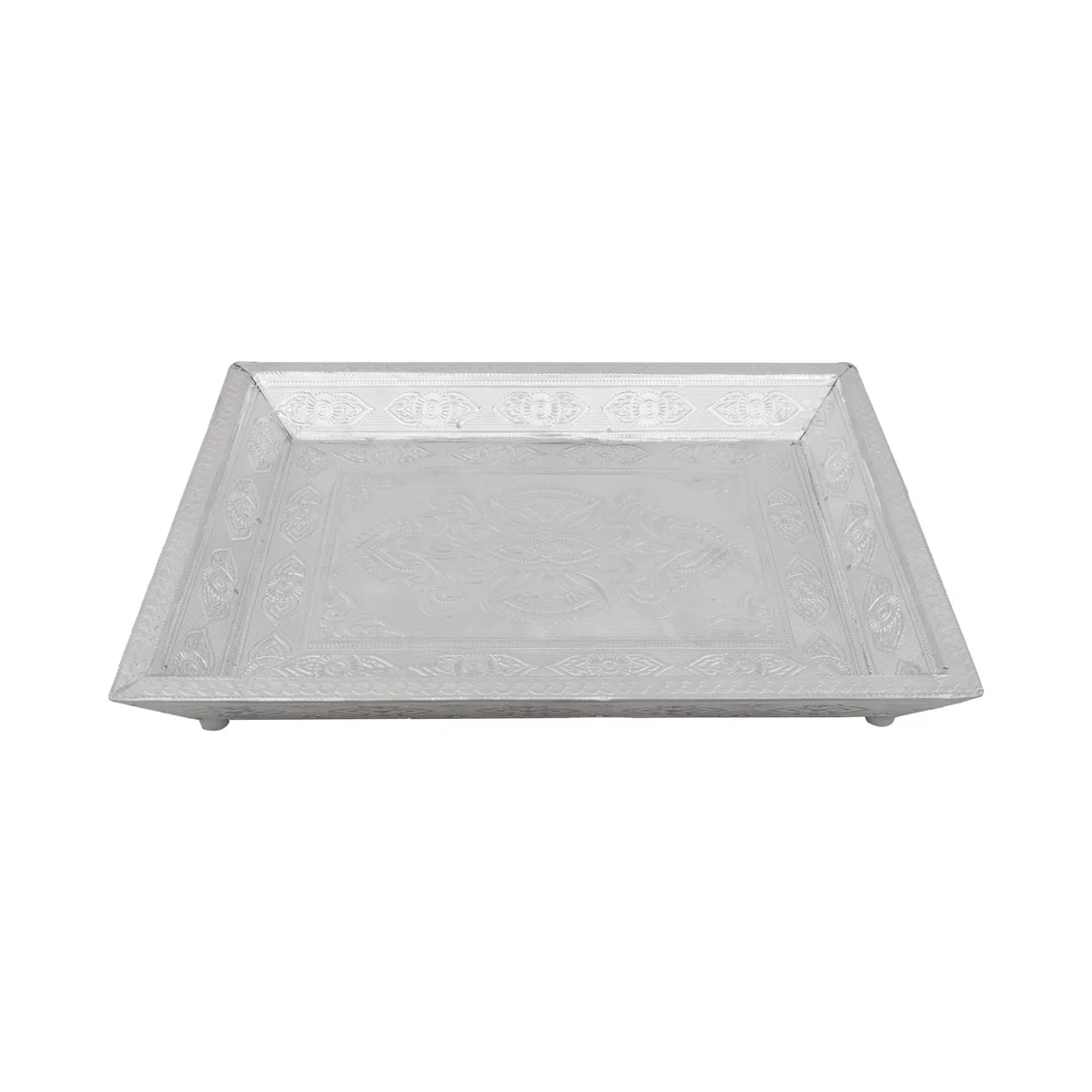Serving Tray | Silver Polish Tray/ Pooja Tray for Home - Image 3