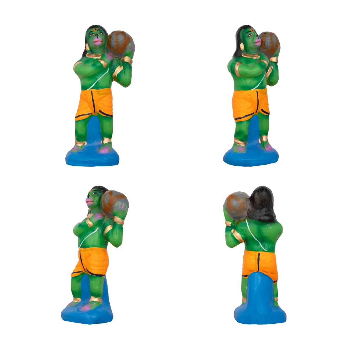 Sethu Panthanam Clay Golu Bommai Set - 8 x 4.5 Inches | Giri Golu Doll/ Navaratri Golu Bomma/Gombe/Bommai - Image 10