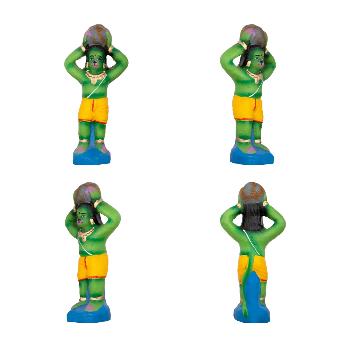 Sethu Panthanam Clay Golu Bommai Set - 8 x 4.5 Inches | Giri Golu Doll/ Navaratri Golu Bomma/Gombe/Bommai - Image 4