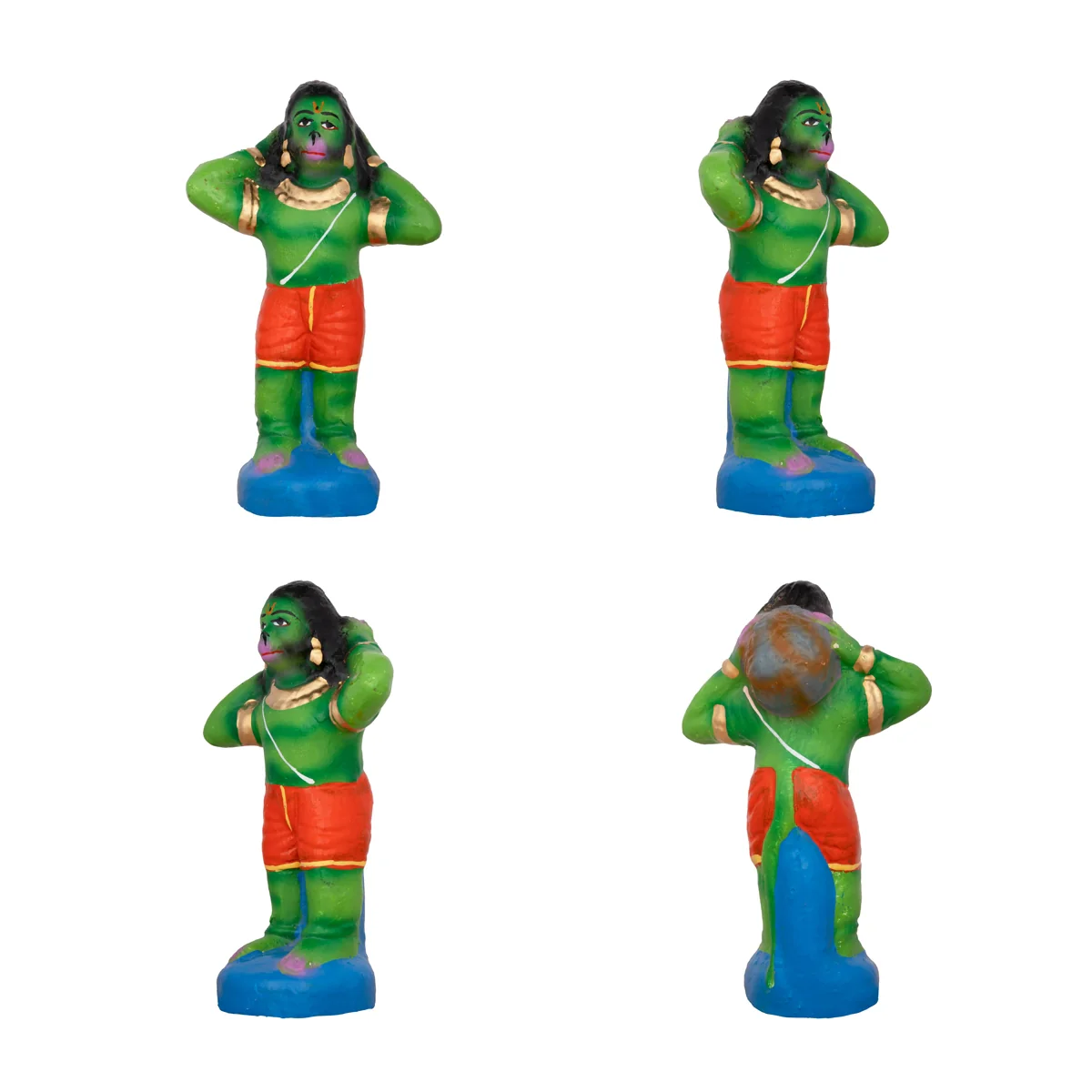 Sethu Panthanam Clay Golu Bommai Set - 8 x 4.5 Inches | Giri Golu Doll/ Navaratri Golu Bomma/Gombe/Bommai - Image 5