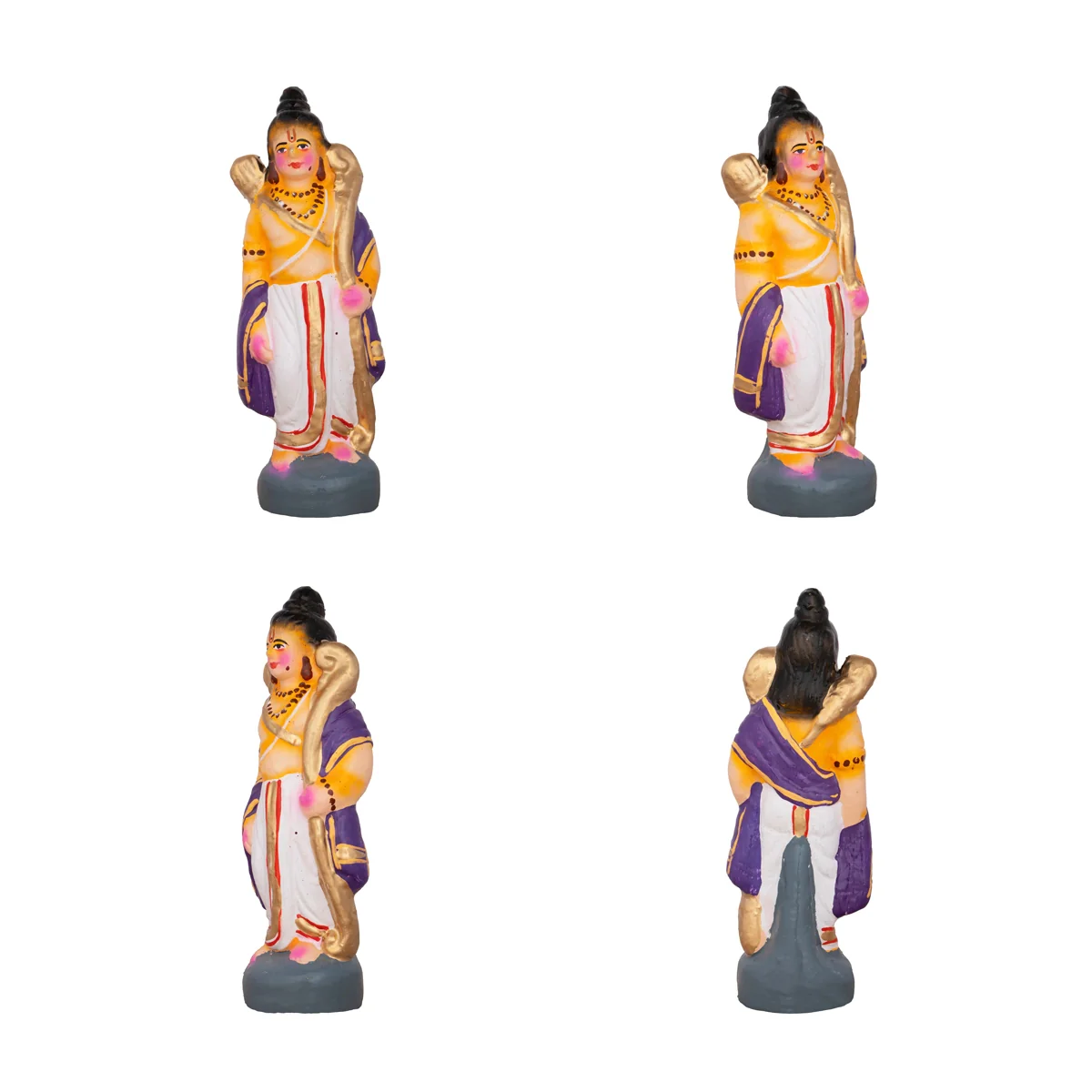 Sethu Panthanam Clay Golu Bommai Set - 8 x 4.5 Inches | Giri Golu Doll/ Navaratri Golu Bomma/Gombe/Bommai - Image 7