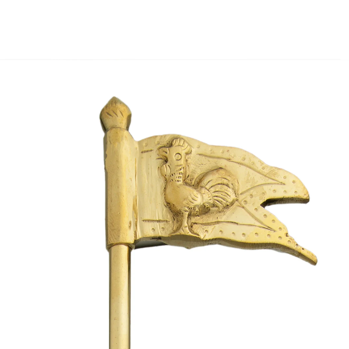 Seval Kodi - 15.5 x 2.75 Inches | Brass Seval Flag/ Murugan Seval Kodi/ Seval Kodi Flag for Pooja - Image 3