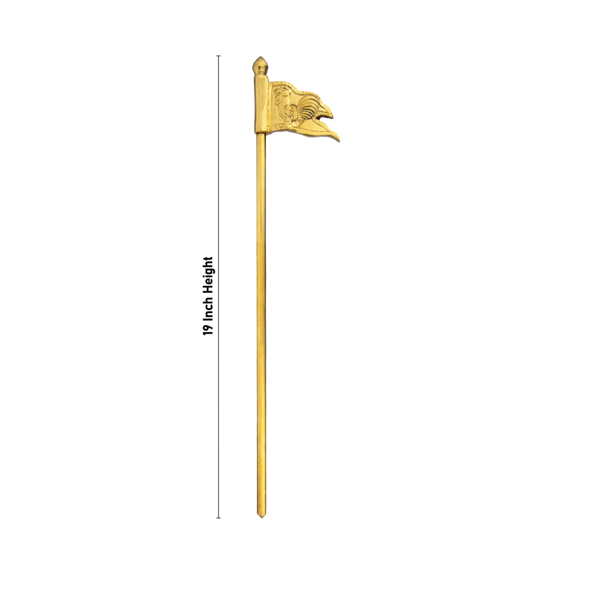 Seval Kodi - 19 Inches | Brass Seval Kodi Flag/ Murugan Seval Kodi/ Seval Flag for Pooja - Image 2