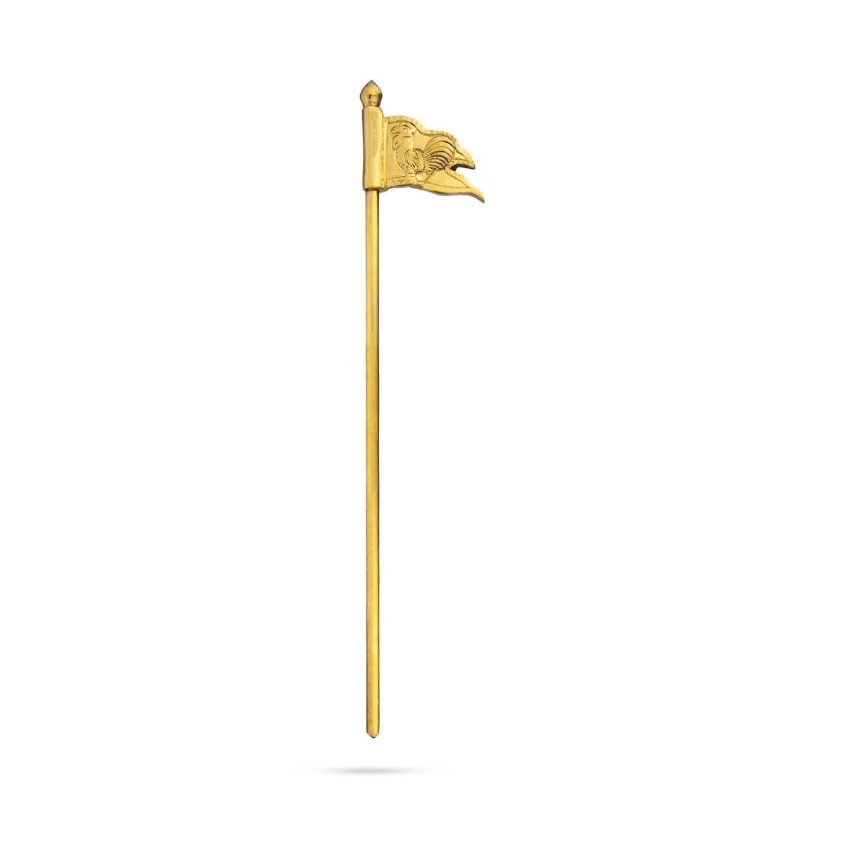 Seval Kodi - 19 Inches | Brass Seval Kodi Flag/ Murugan Seval Kodi/ Seval Flag for Pooja - Image 3