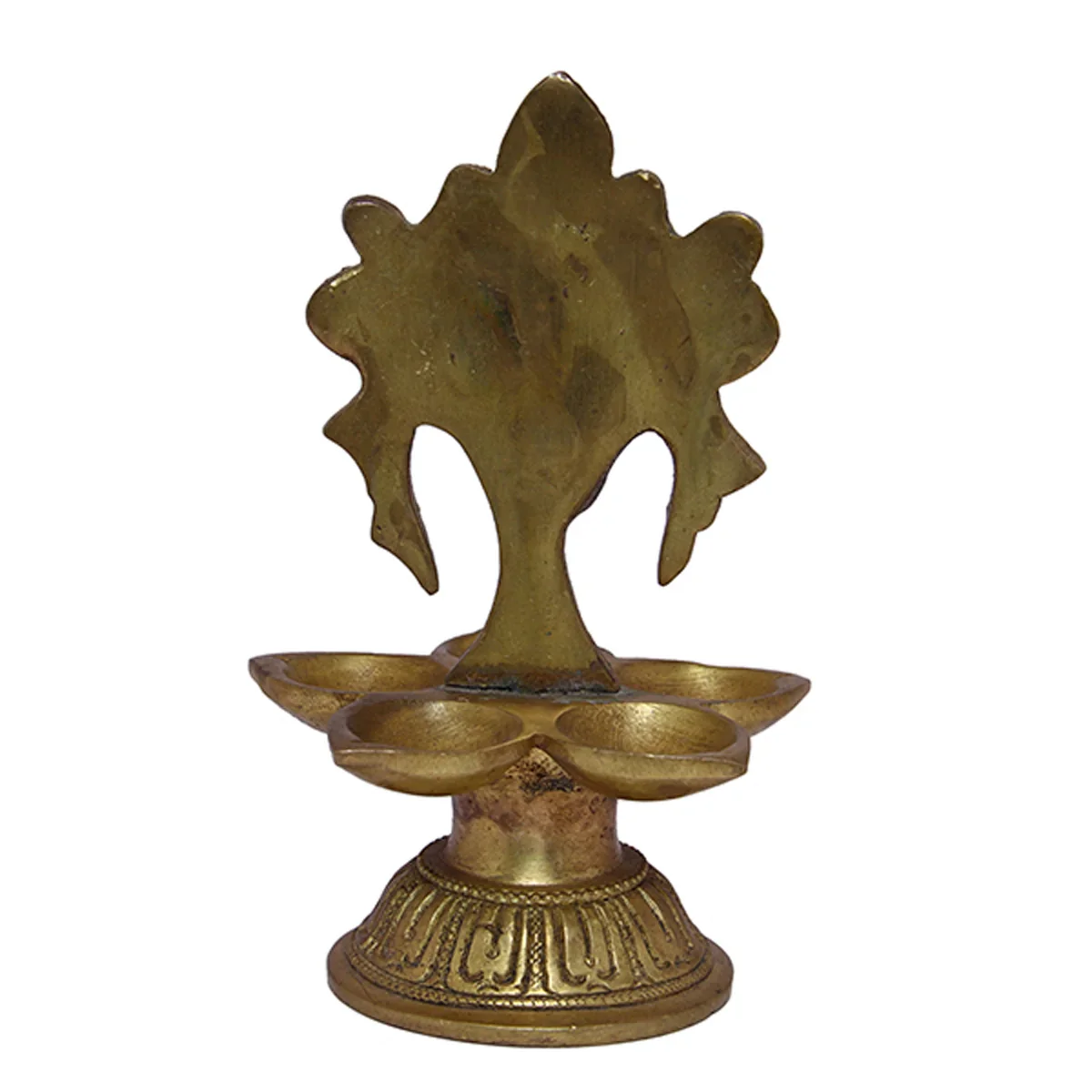 Shank Design Hanging Deep - 6 Inch | Antique Brass Lamp/ Hanging Diya for Temple/ 660 Gms Approx - Image 3